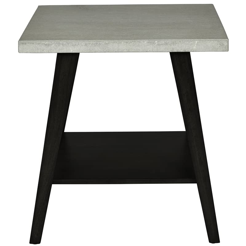 Progressive Furniture Jackson II End Table, Concrete Gray/Black