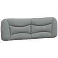 vidaXL Light Gray Headboard Cushion - 59.8" Fabric Upholstered Pillow, Durable and Breathable with PP Fiber Filling, Ideal for Bed Reading & TV Support