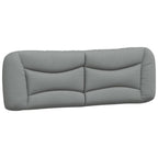 vidaXL Light Gray Headboard Cushion - 59.8" Fabric Upholstered Pillow, Durable and Breathable with PP Fiber Filling, Ideal for Bed Reading & TV Support