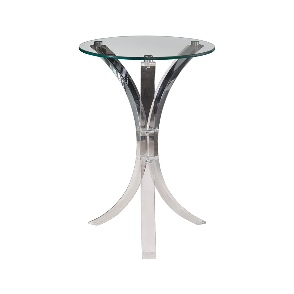 Coaster Furniture Round Glass Top Side End Table 900490