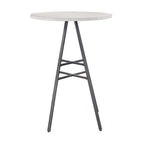 American Woodcrafters Jaidon Gray Metal High 30" Round Pub Table