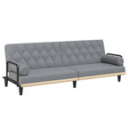 vidaXL Contemporary Light Gray Fabric Sofa Bed - Convenient Armrest Design, Foam Filling, Versatile Functionality, Plywood Construction | Modern Design