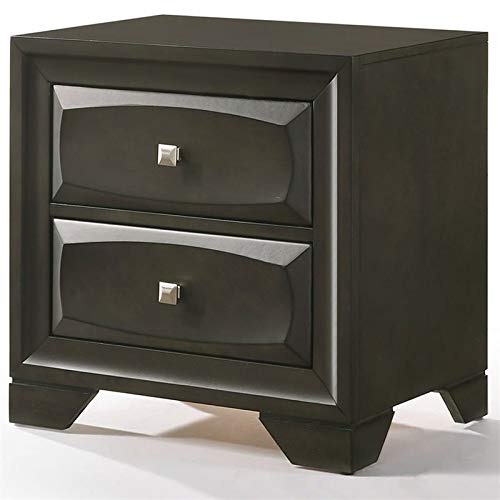 Acme Soteris 2 Drawer Nightstand in Antique Gray