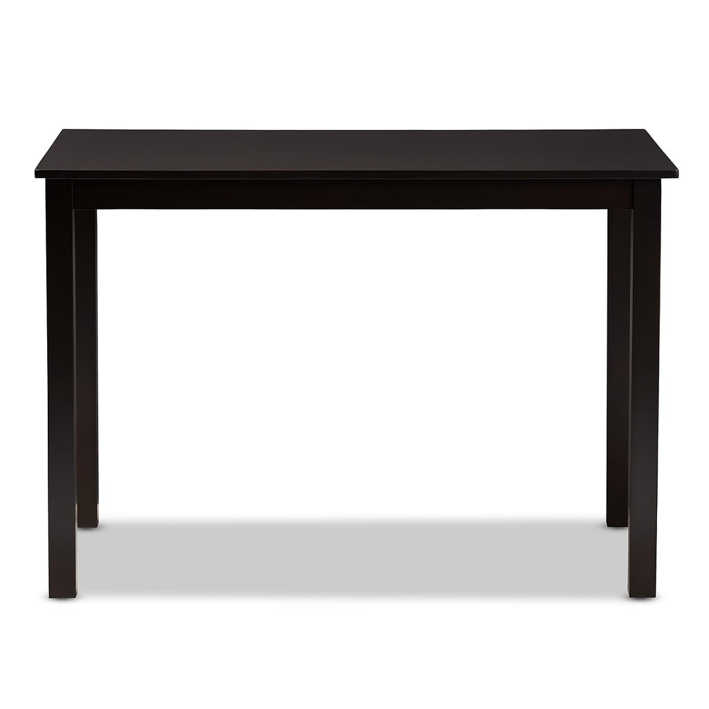 Baxton Studio Eveline Wooden Dining Table, 27.56-inch D x 43.31-inch W, Espresso Brown (231-8026-HIT)