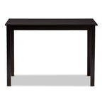 Baxton Studio Eveline Wooden Dining Table, 27.56-inch D x 43.31-inch W, Espresso Brown (231-8026-HIT)