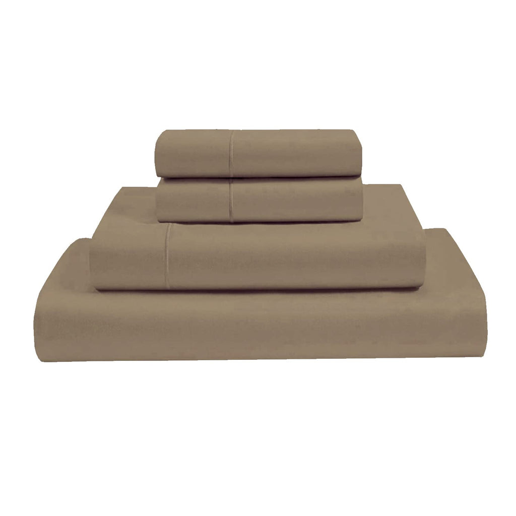 Mygiza Sheets,100% Giza Egyptian Cotton Sheets-California King Size Giza Cotton Sheets Set To Fit Upto 18 Inches Deep Mattress (4 Pcs) Taupe