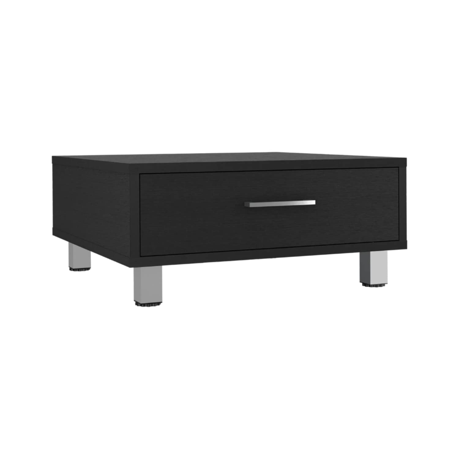 Athens Coffee Table, 1 Drawer, 4 Legs, Black