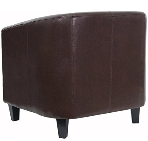 Flash Furniture Brown Leather Office Guest Chair / Reception Chair