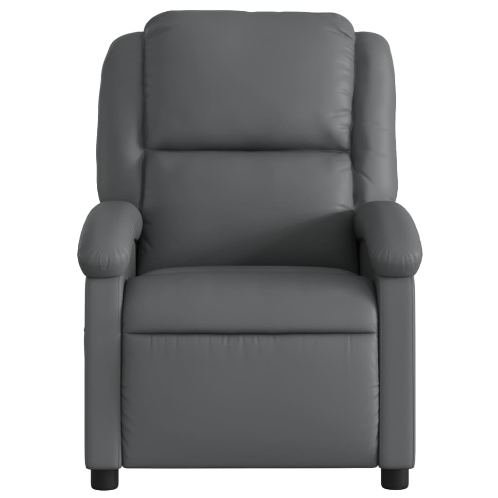 vidaXL Reclining Chair, Chair with Armrest Backrest, TV Relax Rest Chair, Seat for Living Room Home, Synthetic Leather Cream, sin opciones de masaje, 371776