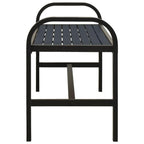 vidaXL Durable Patio Bench - Weather-Resistant & eco-Friendly Made of Steel and WPC, in Black', Suitable for Garden and Outdoor Use