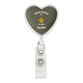 U.S. Army Proud Mother Of A Soldier Heart Lanyard Retractable Reel Badge Id Card Holder
