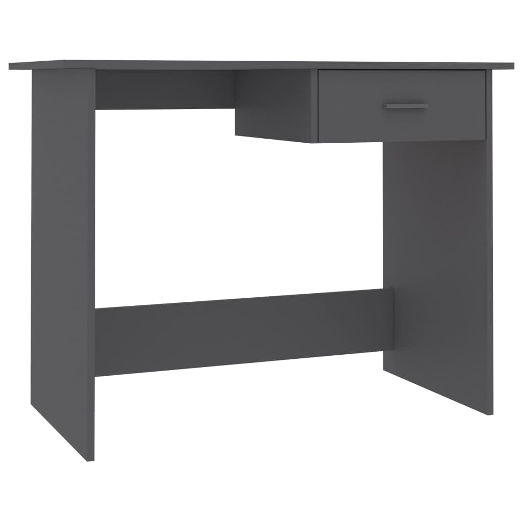 vidaXL Modern Computer Desk with Drawer - Engineered Wood, Compact Design for Small Spaces, Durable and Easy to Clean – Black Finish