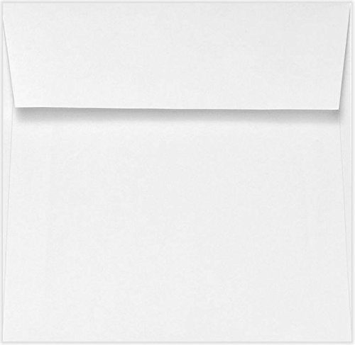 Luxpaper Square Invitation Envelopes | Peel & Press | 6 1/2' X 6 1/2' | Bright White | 70Lb. Text | 50 Qty