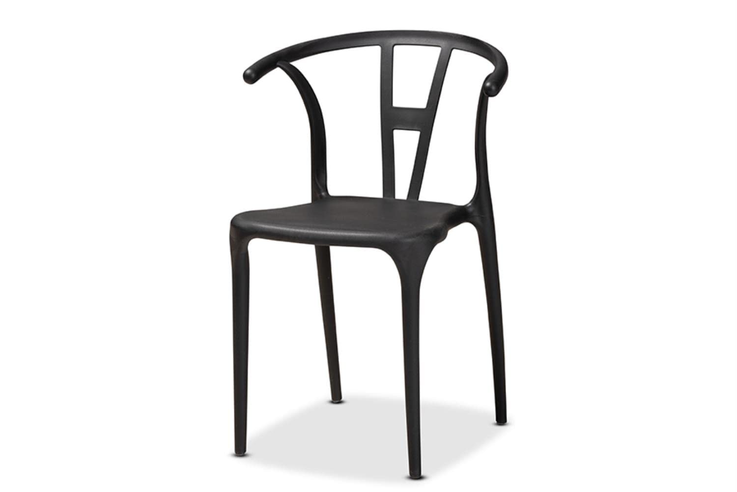 Baxton Studio Warner Black Plastic Dining Chair (Set of 4)