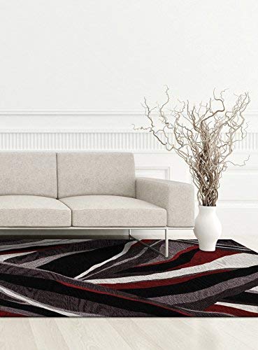 Dalyn Rugs Studio Area Rug, 5' X 7'9&quot;, Black, Charcoal, Grey, Off White, Red