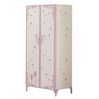 Acme Priya Ii 2-Door Metal Frame Kids Wardrobe Armoire In White