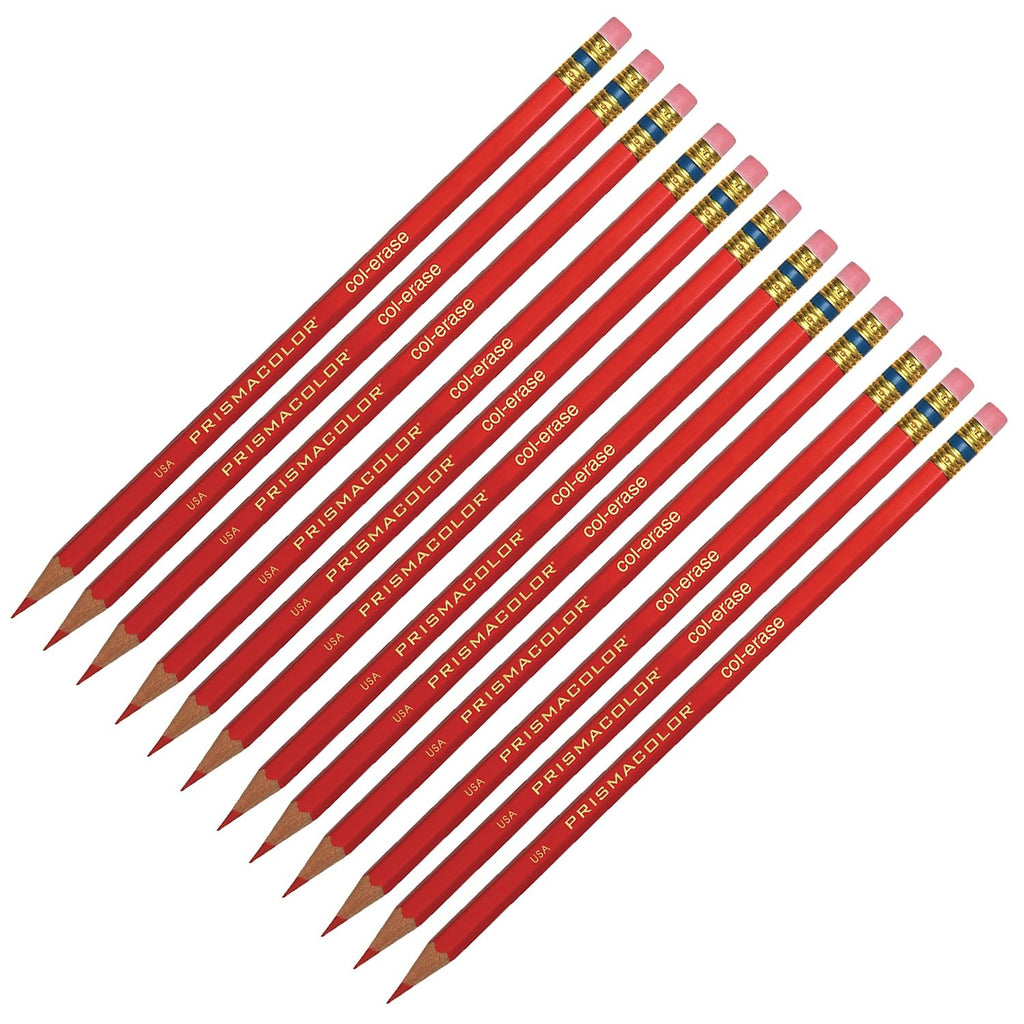 Sanford L.P. San20045-12 Color Erase Pencil, Red - 12 Each