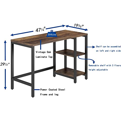 Lorell LYS SOHO Metal Frame Desk - 47.3" x 19.8" x 29.5"