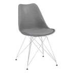 Coaster Home Furnishings Athena Upholstered Grey and Chrome (Set of 2) Side Chair (Model: 110262)