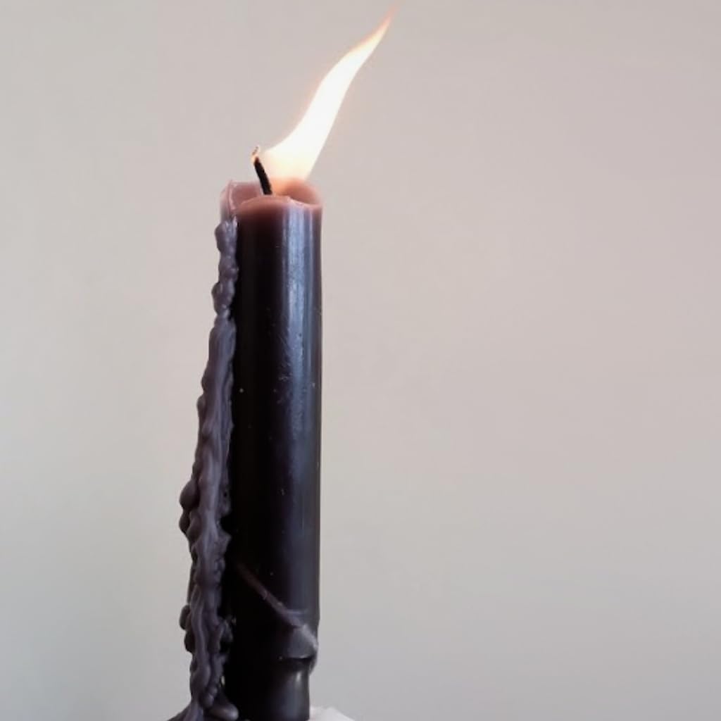 Candlestock Hippie Drippy Drip Candles - Pack Of 11 Dripping Taper Candles - Wine Bottle Melting Candles (Halloween Pack - 5 Bla