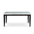 Steve Silver Furniture Westby Top Dining, 38" L x 64" W x 30" H, White Marble, Ebony Wood