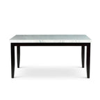 Steve Silver Furniture Westby Top Dining, 38" L x 64" W x 30" H, White Marble, Ebony Wood