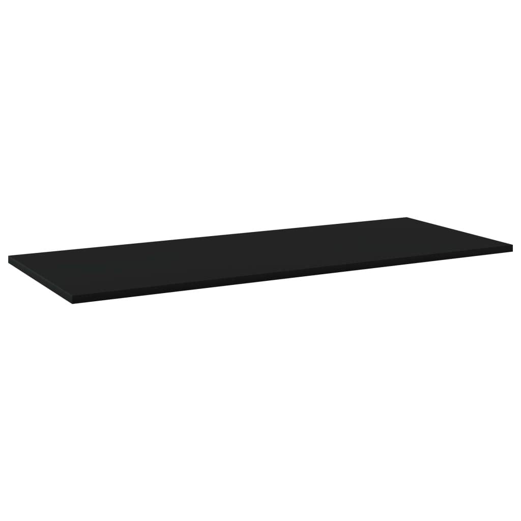 vidaXL Black Bookshelf Boards - Set of 4-39.4&quot;x15.7&quot;x0.6&quot; Modern Design Engineered Wood Panels/Shelves for Home Storage
