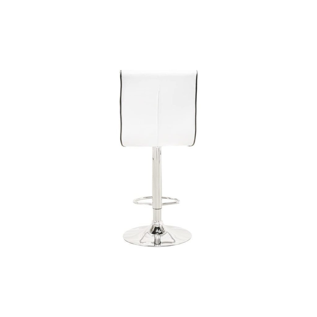 Best Master Swivel Bar Stool With Crystal And Tufted Look In White (Set Of 2)