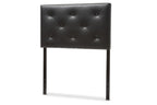 Baxton Studio Baltimore Modern and Contemporary Faux Leather Upholstered Headboard Black/Twin