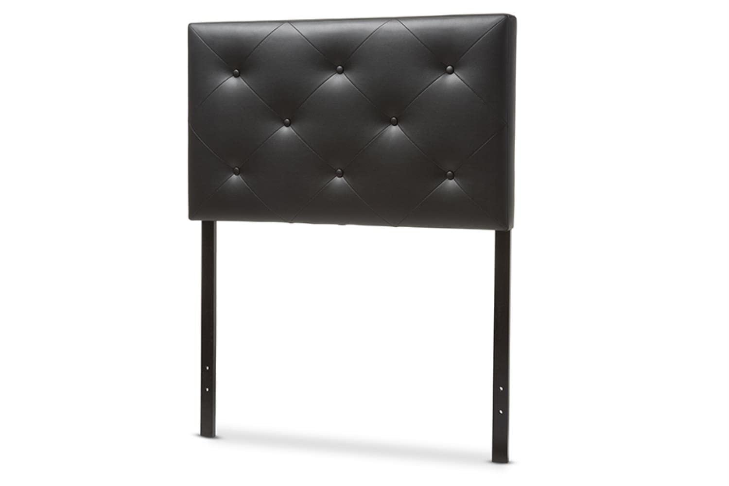 Baxton Studio Baltimore Modern and Contemporary Faux Leather Upholstered Headboard Black/Twin