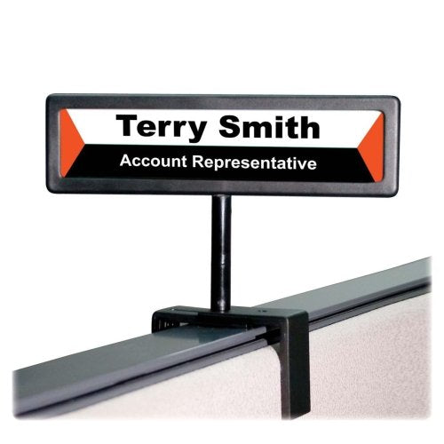 Wholesale Case Of 10 - Advantus People Pointer Cubicle Sign-People Pointer Cubicle Sign, 9'X5/8'X6-1/2-8', Black