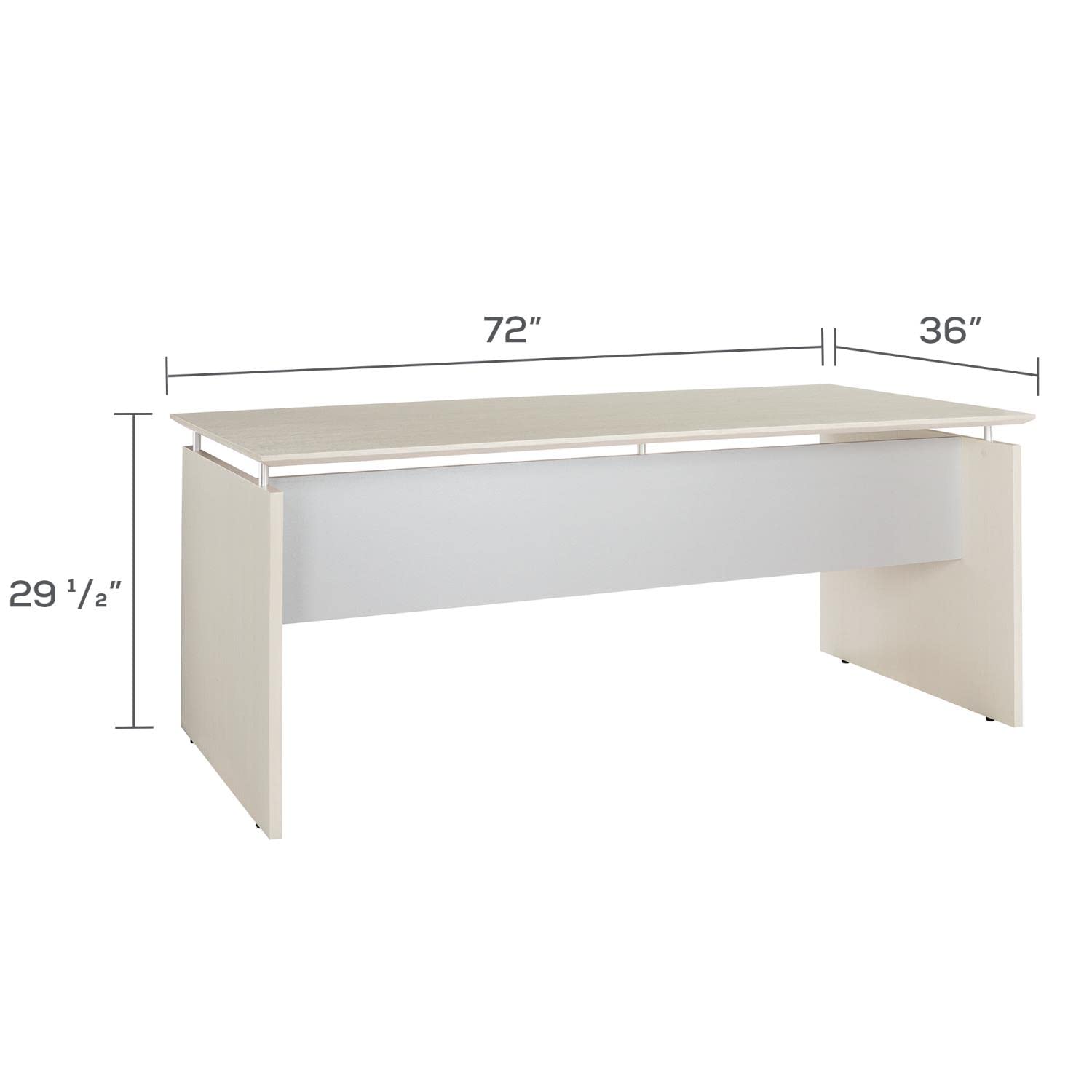 Mayline Group Safco Products Medina Modern Office Executive Desk, 72&Quot;, Textured Sea Salt