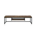 Acme Bob Wooden TV Stand with Underneath Shelf in Weathered Oak and Black