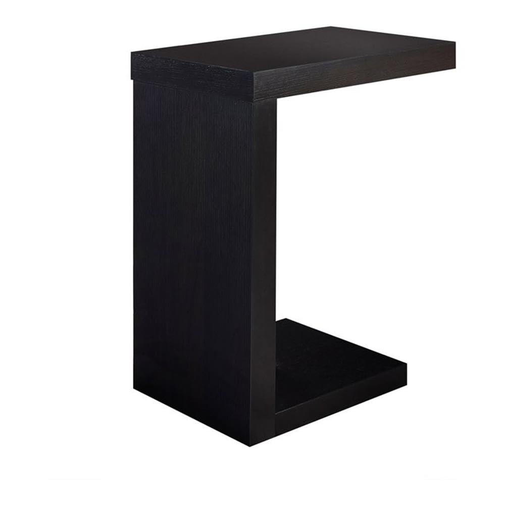 Monarch Specialties 2486, C-Shaped, End, Side, Snack, Living Room, Bedroom, Laminate, Brown, Contemporary, Modern Accent Table-Espresso, 18&quot; L X 11.5&quot; W X 24&quot; H, Cappuccino