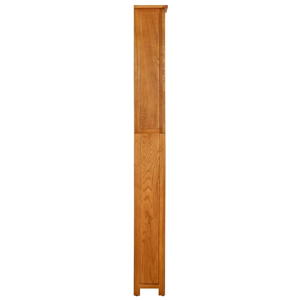 vidaXL 7-Tier Bookcase 23.6"x8.7"x78.7" Solid Oak Wood