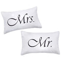 Dasyfly 2Pcs Mr And Mrs Pillow Cases,His And Hers Couples Pillowcases,Romantic Anniversary Engagement Christmas Wedding Gifts Fo