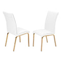 Best Quality Furniture Dining Chair Only (Set Of 2), White, Gold