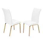 Best Quality Furniture Dining Chair Only (Set Of 2), White, Gold