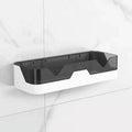 Wexus Wall Mount Bathroom And Kitchen Organiser Shelf, Plastic, Rectangular, Minimalist Style, No Drilling, Strong NanoAdhesive