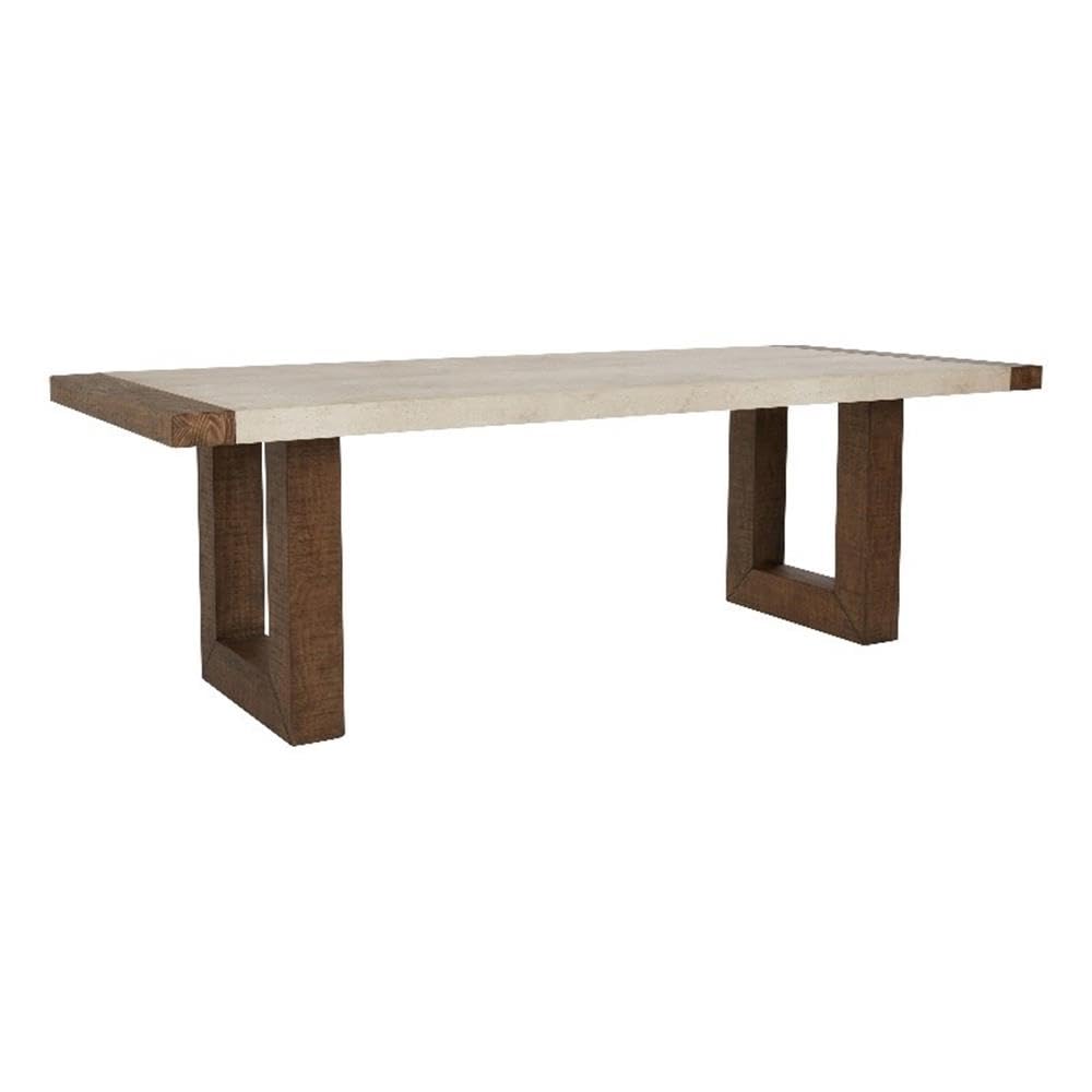 Kosas Home Glenwood 94&Quot; Modern Pine Solid Wood Dining Table In Brown/Ivory