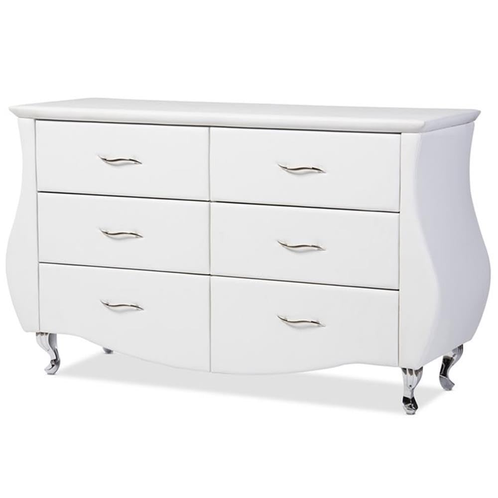 Baxton Studio BBT2039-White-Dresser Dressers, Medium, White