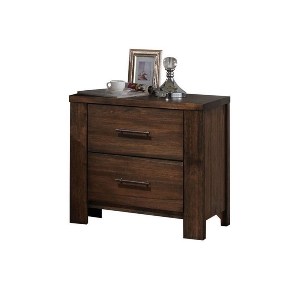 Acme Furniture Merrilee 2 Drawer Nightstand in Oak