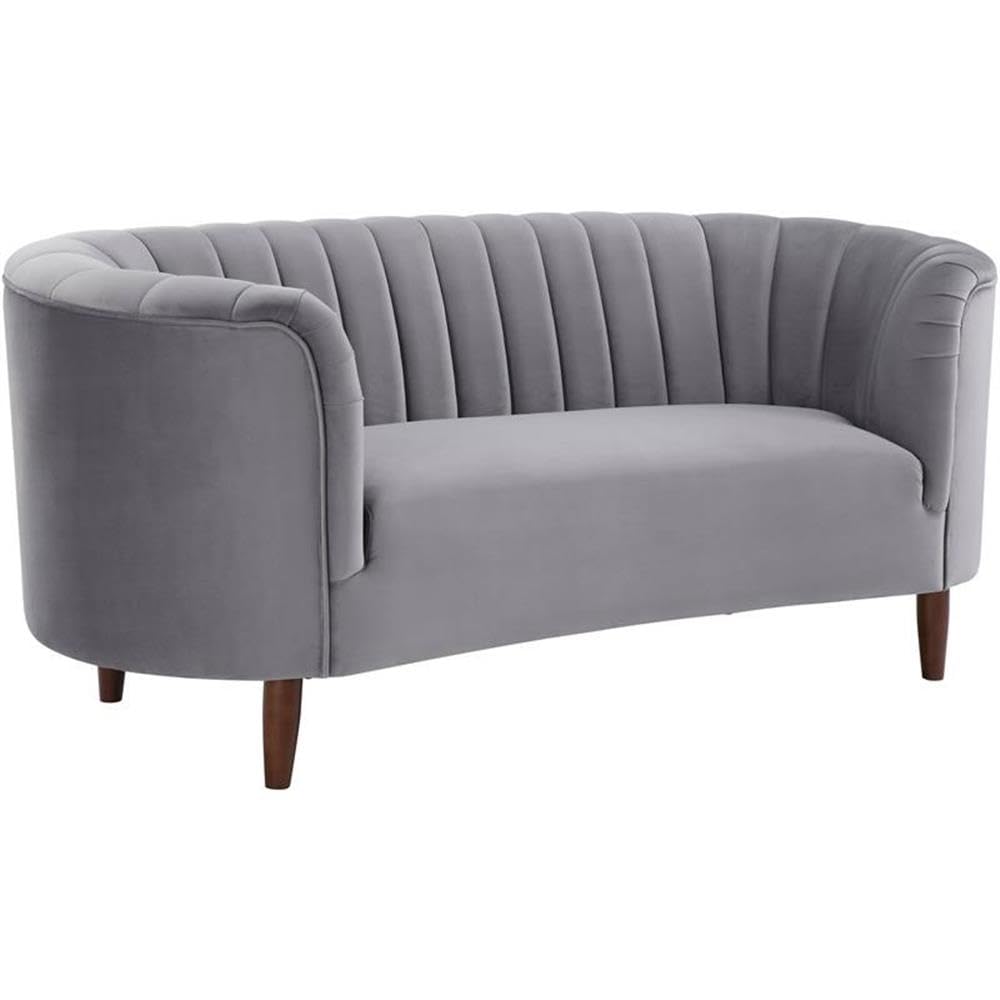 Acme Millephri Loveseat in Gray Velvet