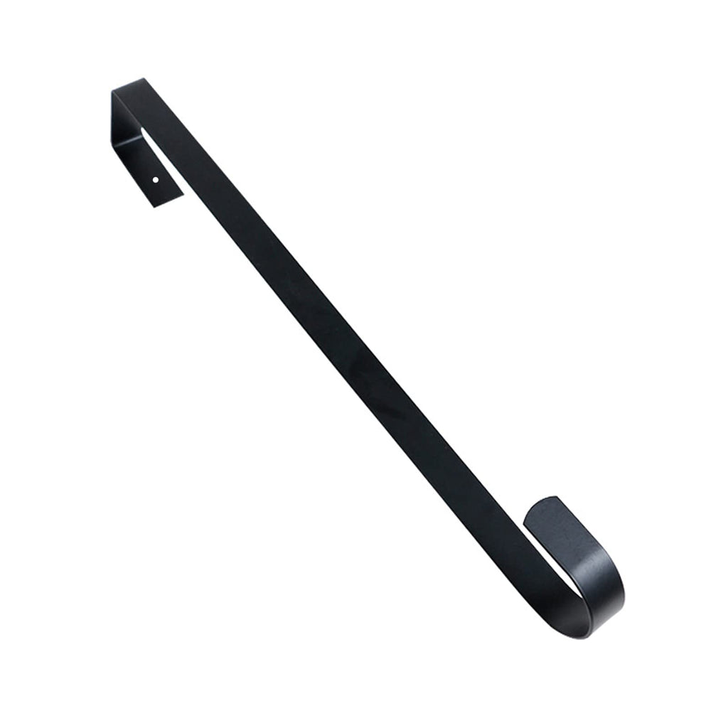 GIRCSS 10' Wreath Hanger for Front Door, Wreath Metal Hook for Front Door Christmas Decoration, Over The Door Hooks Black
