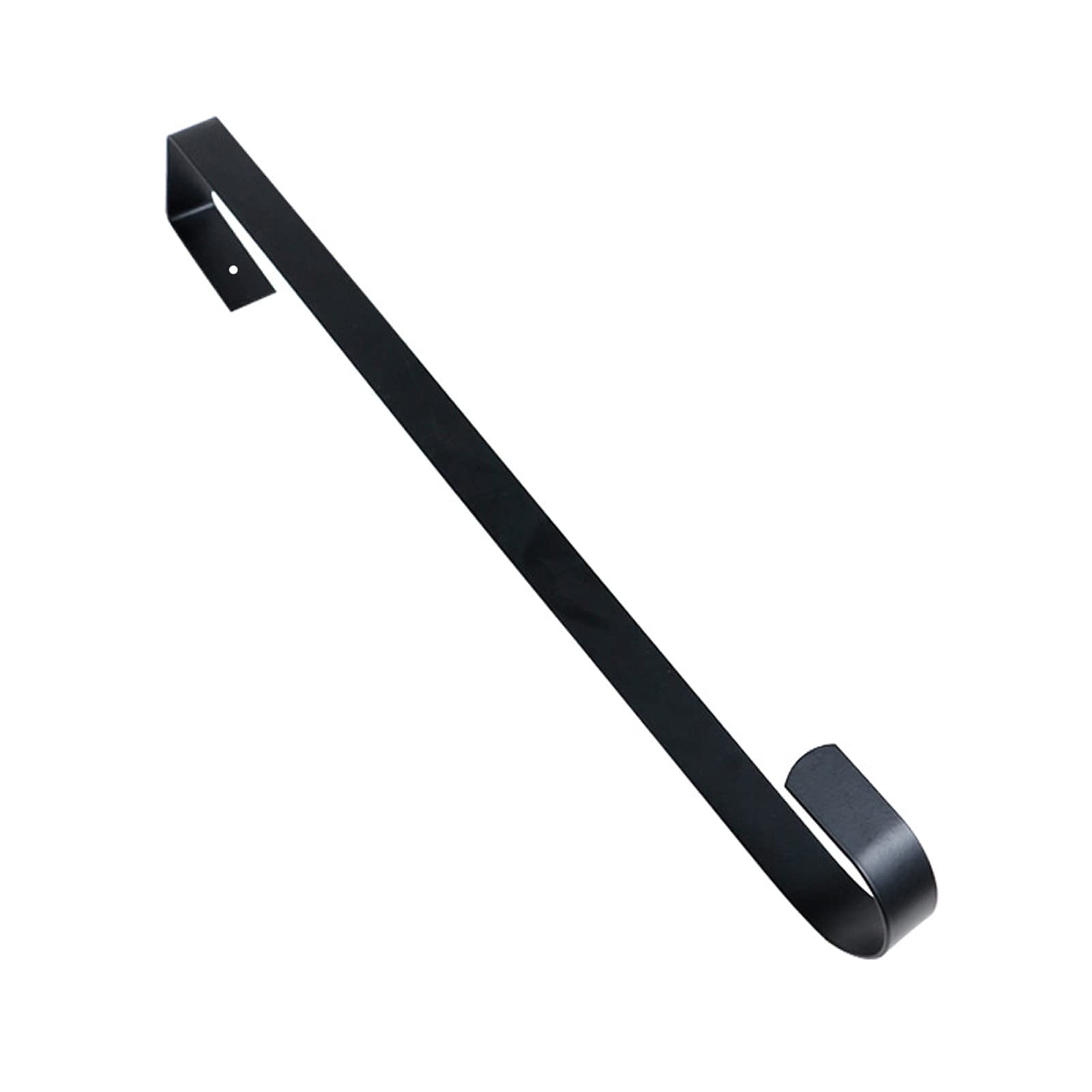 GIRCSS 10' Wreath Hanger for Front Door, Wreath Metal Hook for Front Door Christmas Decoration, Over The Door Hooks Black