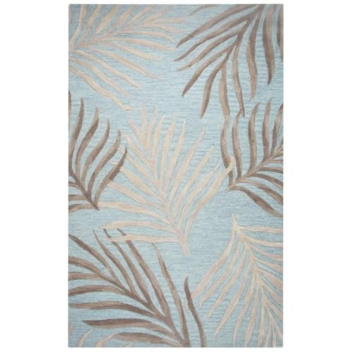 Alora Decor Cedar Key 5' X 8' Coastal Seafoam/Gray/Rust/Blue Area Rug