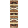 Rizzy Home Alora Decor Ryder 2'6" X 10' Tribal Multi/Brown/Blue/Gold/Khaki Hand-Tufted Rug