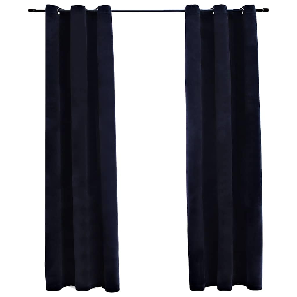 vidaXL Elegant Velvet Blackout Curtains Set| 2 pcs with Rings | Warm Atmosphere | Block 85% Light | Easy Installation | Machine Washable | 37&quot;x63&quot; in Size