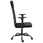 vidaXL Office Chair with Adjustable Height and Swivel Design - Breathable Mesh Fabric and Faux Leather - Durable Metal and Plywood Frame in Black