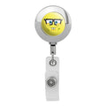 Spongebob Nerd Face Retractable Reel Premium Metal Chrome Badge Id Card Holder Clip